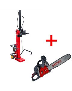 Despicator de busteni Rotakt VLS12TS‑1 motor electric 3 kW forta despicare 12T + Motofierastrau ROTAKT MTF5810SW