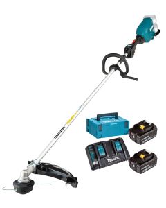 Pachet cositoare Makita DUR369LZ acumulatori 2x BL1860B incarcator dublu DC18RD