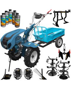 MOTOCULTOR DKD1100 D 13CP 2+1 + remorca + roti metalice + plug reversibil + plug cartofi + prasitoare + rarita + uleiuri