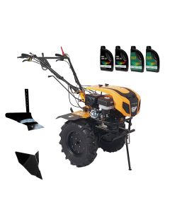 ProGARDEN Pachet Campo 1844 Motocultor 18CP + Plug simplu + Plug bilonat/rarita + 4L Ulei