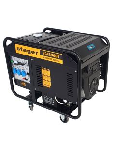 Generator curent Stager YGE12000E open frame putere 10.0kW monofazat benzina pornire electrica