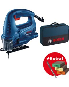 Bosch GST 700 Ferastrau vertical 500W + Set 5 panze lemn + Set 3 bureti slefuire + Geanta textil