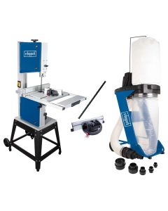 Fierastrau cu banda Scheppach HBS400 putere 750 W + Aspirator rumegus Scheppach DC 500