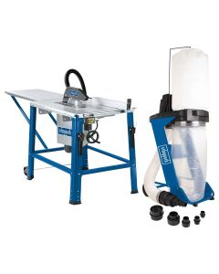 Fierastrau circular Scheppach HS 120 O + Aspirator rumegus Scheppach DC 500