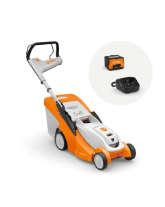 Masina de tuns gazonul STIHL RMA 239 C electrica latime taiere 37 cm cos colector 40 L cu acumulator si incarcator