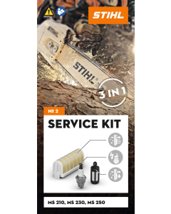 STIHL Kit Service 2 cu filtrul de aer cu fleece, bujie, filtrul de combustibil pentru MS 210 / MS 230 / MS 250