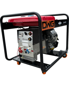Generator pentru sudura Devax Motors DWG 300TDC H motor 23 CP benzina Honda 630 cmc rezervor 26L pornire electrica roti trifazat
