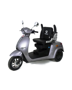 Tricicleta electrica Rotakt Navigator cu doua motoare de 400W viteza 25 km/h autonomie 80 km baterie plumb-acid 60V 20Ah greutate admisa 300kg fara permis