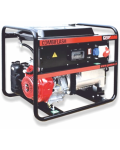 Generator de curent si sudura GENMAC CombiFlash G221HO-M putere maxima 7.2 kVA/230V/400V motor benzina Honda GX390 rezervor 19 L curent sudura 200A