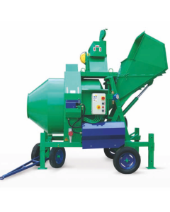 Betoniera cu automatizare BIR 1250ECV, motor 400V, 9 kW, 1250 l, 24 m³/h, contor apa, vibrator bena