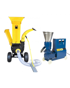 Tocator resturi vegetale Progarden TB80A, 7 CP + Masina de facut peleti GF-2190, 7.5KW