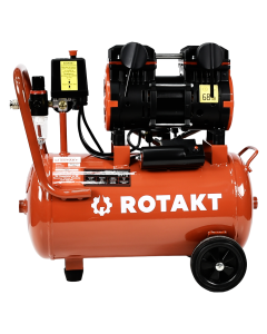Compresor Aer Cu 2 Cilindrii Fara ulei Rotakt ROCP-S24 Putere 1.5CP/1.1kW Presiune 8 bar Debit 160l/min Capacitate 24l