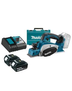 Rindea cu acumulator Makita DKP180RFE Latime de lucru 82 mm Tensiune acumulator Li-Ion 18V 3.0 Ah