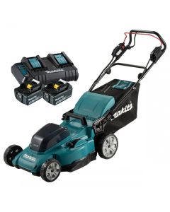 Masina de tuns gazon Makita DLM481CT2 LXT 18V latime tundere 48 cm sac colector 62 l 2 acumulatori 18V 5,0Ah inclusi