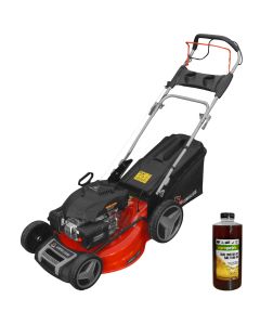 Masina de tuns gazonul Media Line MG 53 S motor 5.1 CP OHV autopropulsie reglare centralizata 8 trepte latime taiere 53 cm cos 65 l 1l ulei motor AgroPro