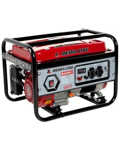 Generator curent electric profesional cu alimentare hibrida GPL/Benzina Media Line MLG 3500/1 putere maxima 3,8 KVA(3 KW) AVR motor 7 CP monofazat bobinaj 100% cupru