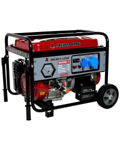 Generator curent Media Line MLG 9000E/2 putere maxima 8 KVA monofazat 230V rezervor 25 L AVR pornire electrica roti transport