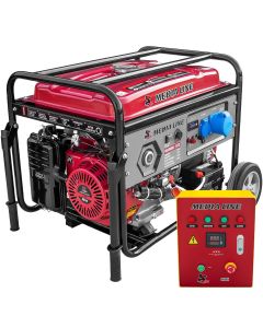 Generator curent Media Line MLG 9000E/2 +ATS putere maxima 8 KVA monofazat rezervor 25 L pornire electrica