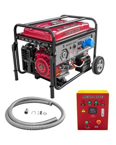 Generator curent Media Line MLG 9000E/2 +ATS putere maxima 8 KVA monofazat rezervor 25 L pornire electrica + kit evacuare esapament 3m