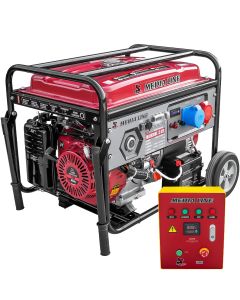 Generator curent Media Line MLG 9300E/2 +ATS putere maxima 10 KVA trifazat rezervor 25 L pornire electrica