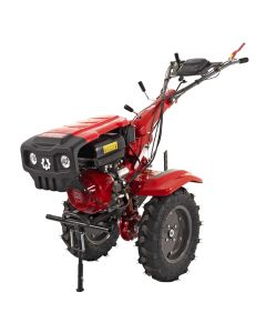 Motocultor Rotakt Gladiator RO15RE-2P motor 15CP benzina 2+1 viteze latime lucru 56-135 cm freze roti cauciuc 5.00-12" pornire electrica 2 prize de putere