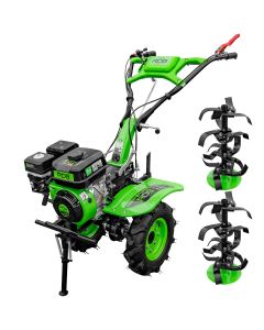 Motocultor RDB MQ170GS motor 7 CP benzina 2+1 viteze latime lucru 105 cm freze segmentabile roti cauciuc 4.00x8"