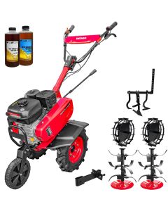 Motosapa Weima WM 500 motor 7 CP latime lucru 90 cm freze roti cauciuc 400x8 roti metal cultivator 2l ulei AgroPro
