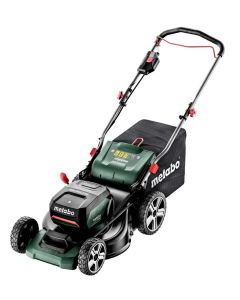 Masina gazon Metabo RM 36-18 LTX BL46 cu acumulatori motor fara perii latime lucru 46 cm volum cos 55 l Acumulatori 2 x 18V / 5.2 Ah Incarcator dublu ASC 145 Duo "Air cooled"