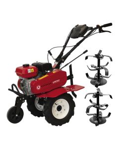 Motocultor Rotakt Junior RO70ECO motor 7CP 212 cmc benzina 2+1 viteze latime lucru 56-83 cm freze roti cauciuc 5.00-8"