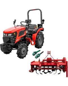 Tractor Rotakt Trident tractiune 4x4 motor 25CP diesel 3 cilindri capacitate cilindrica 1132 cmc CIV inclus + freza tractata