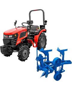 Tractor Rotakt Trident tractiune 4x4 motor 25CP diesel 3 cilindri capacitate cilindrica 1132 cmc CIV inclus + plug reversibil manual cu 2 trupite