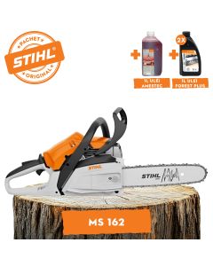 Motofierastrau STIHL MS 162 putere 1.6 CP lama 30 cm pas lant 3/8"P + ulei amestec 2T 1L + ulei forest plus 2L