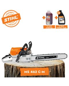 Motofierastrau profesional STIHL MS 462 C-M putere 4.4 kW lama 50cm pas lant 3/8" + ulei amestec 2T 1L + ulei forest plus 2L