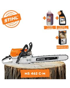 Motofierastrau profesional STIHL MS 462 C-M putere 4.4 kW lama 50cm pas lant 3/8" + ulei amestec 2T 1L + ulei forest plus 2L + service kit 14