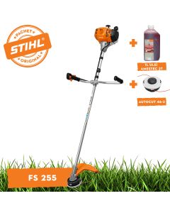 Motocoasa profesionala STIHL FS 255 putere 2.04 CP latime lucru 45cm AutoCut 46-2 + ulei amestec 2T 1L + extra AutoCut 46-2