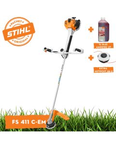 Motocoasa STIHL FS 411 C-EM benzina Ergostart putere 2kW diametru taiere 52cm autocut 46-2 ham advance plus + ulei amestec 2T 1L + extra AutoCut 46-2