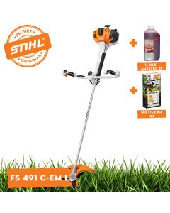 Motocoasa profesionala STIHL FS 491 C-EM L ErgoStart benzina putere 2,4kW diametru taiere 52 cm cutit taietor pentru tufisuri BC 300-3 ham advance + ulei amestec 2T 1L + service kit 44