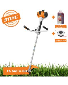 Motocoasa STIHL FS 561 C-EM putere 2,8kW diametru taiere 56 cm cutit taietor pentru tufisuri BC 350-3 ham advance plus + ulei amestec 2T 1L + AutoCut 27-2