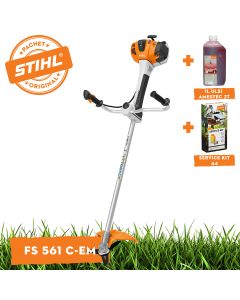 Motocoasa STIHL FS 561 C-EM putere 2,8kW diametru taiere 56 cm cutit taietor pentru tufisuri BC 350-3 ham advance plus + ulei amestec 2T 1L + AutoCut 27-2 + viziera cu antifoane