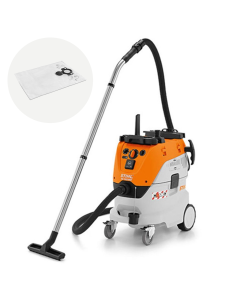 Aspirator STIHL SE 133 ME electric putere 1400 W putere de aspirare 250 mbar recipient 42 L + Set 5 saci