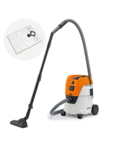 Aspirator STIHL SE 62 E electric putere 1400 W rezervor 20 L putere de aspirare 210 mbar debit 3600 l/h + Set 5 saci