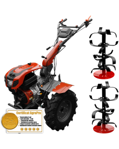 Motocultor Weima WM1100F-6 motor 16 CP 6 viteze latime lucru 110 cm freze roti cauciuc reductor usor/greu
