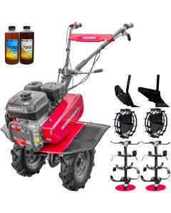 Motosapa Weima WM 900 M-3 motor 7 CP 3+1 viteze latime lucru 80-120 cm freze roti cauciuc roti metal rarita reglabila plug arat 2l ulei