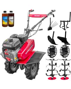 Motosapa Weima WM 900 M-3 motor 7 CP 3+1 viteze latime lucru 80-120 cm freze roti cauciuc roti metal rarita reglabila plug arat plug cartofi cultivator 2l ulei